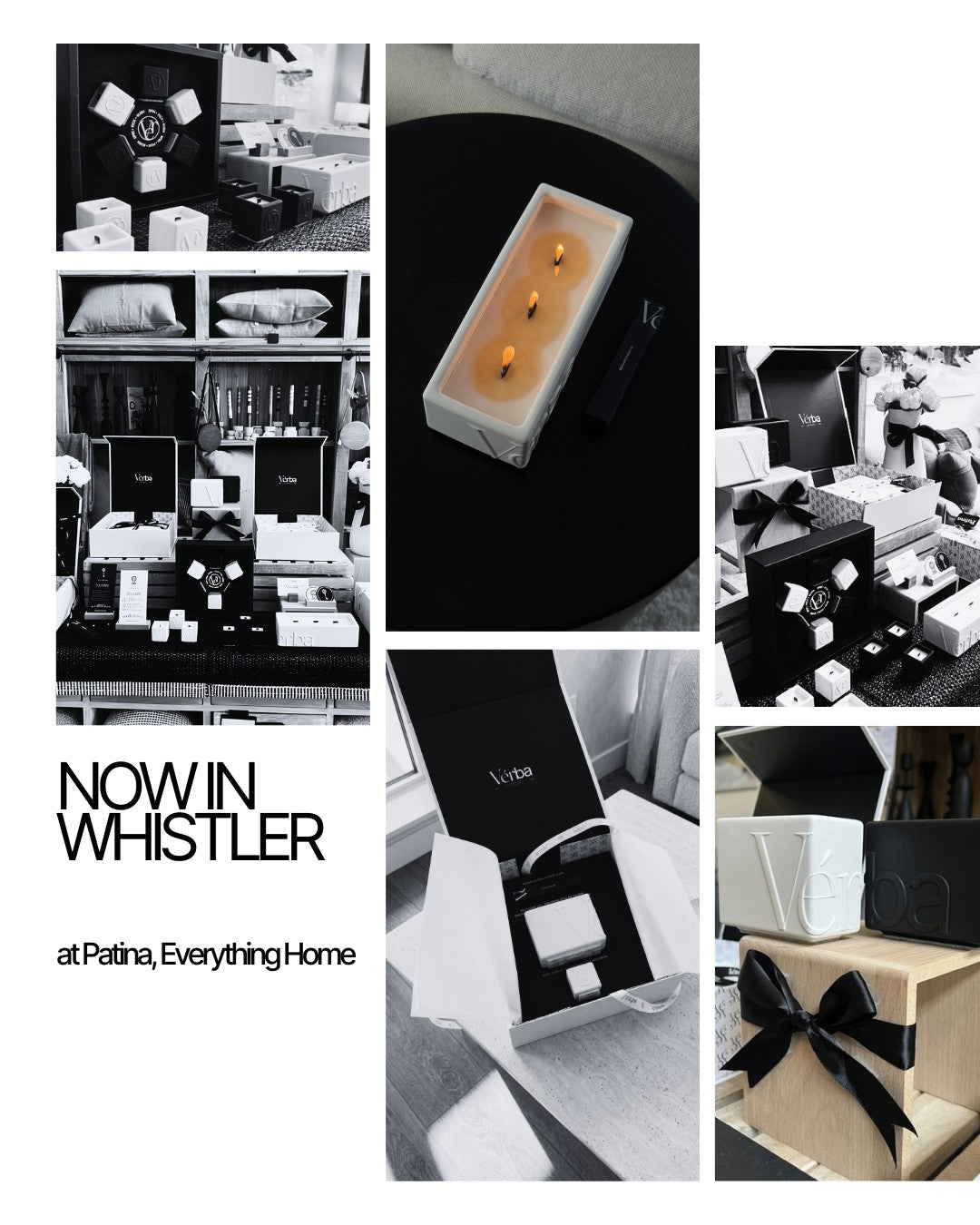 Vérba candles now in Whistler at Patina, Everything Home