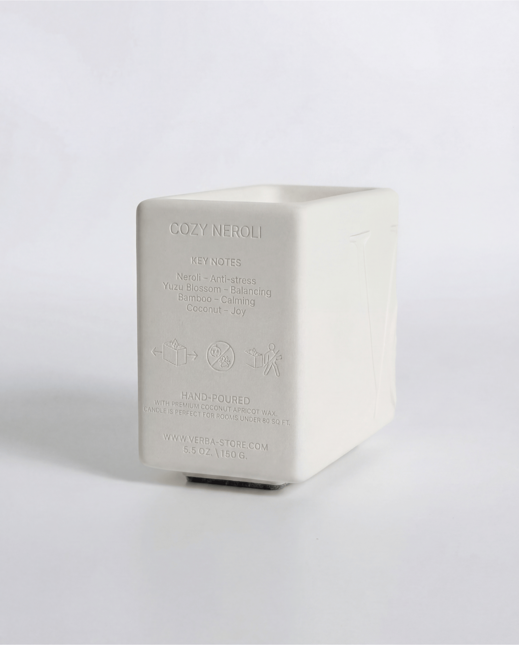 Hand-poured white collection Cozy neroli niche scent premium candle – Verba Home Fragrance