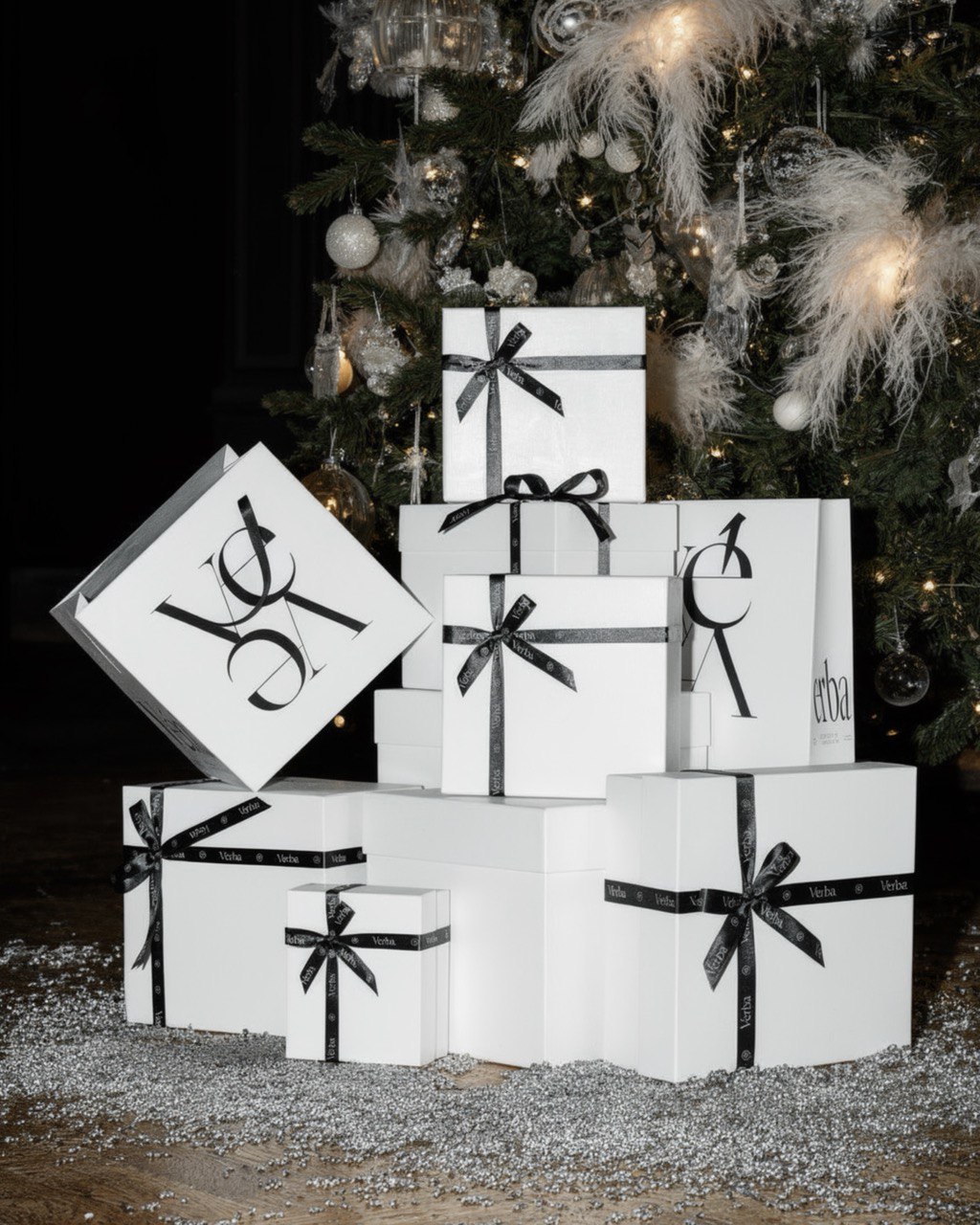 Verba candeles niche gift sets under Christmas tree