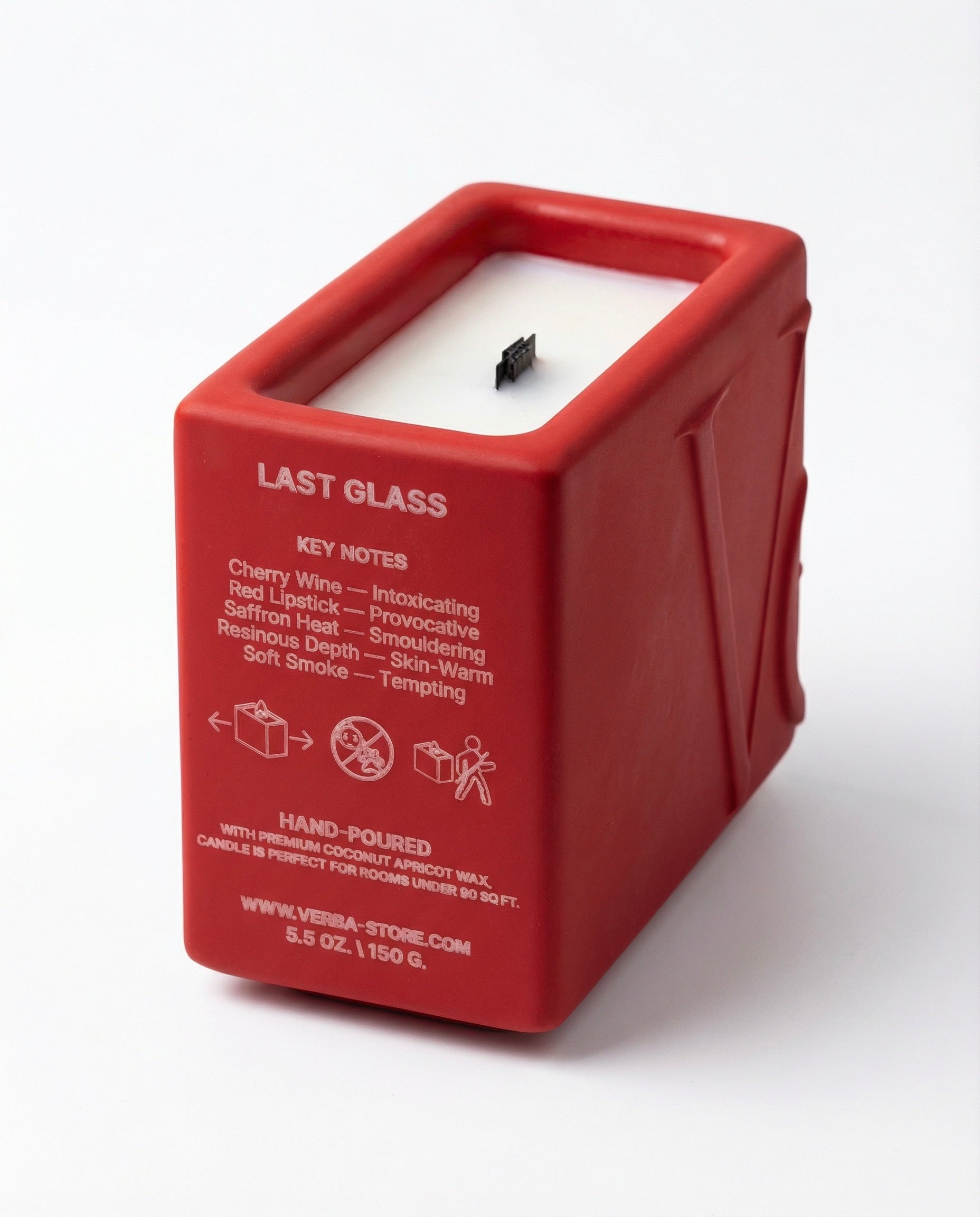 Last glass Verba niche scented candle made in Canada