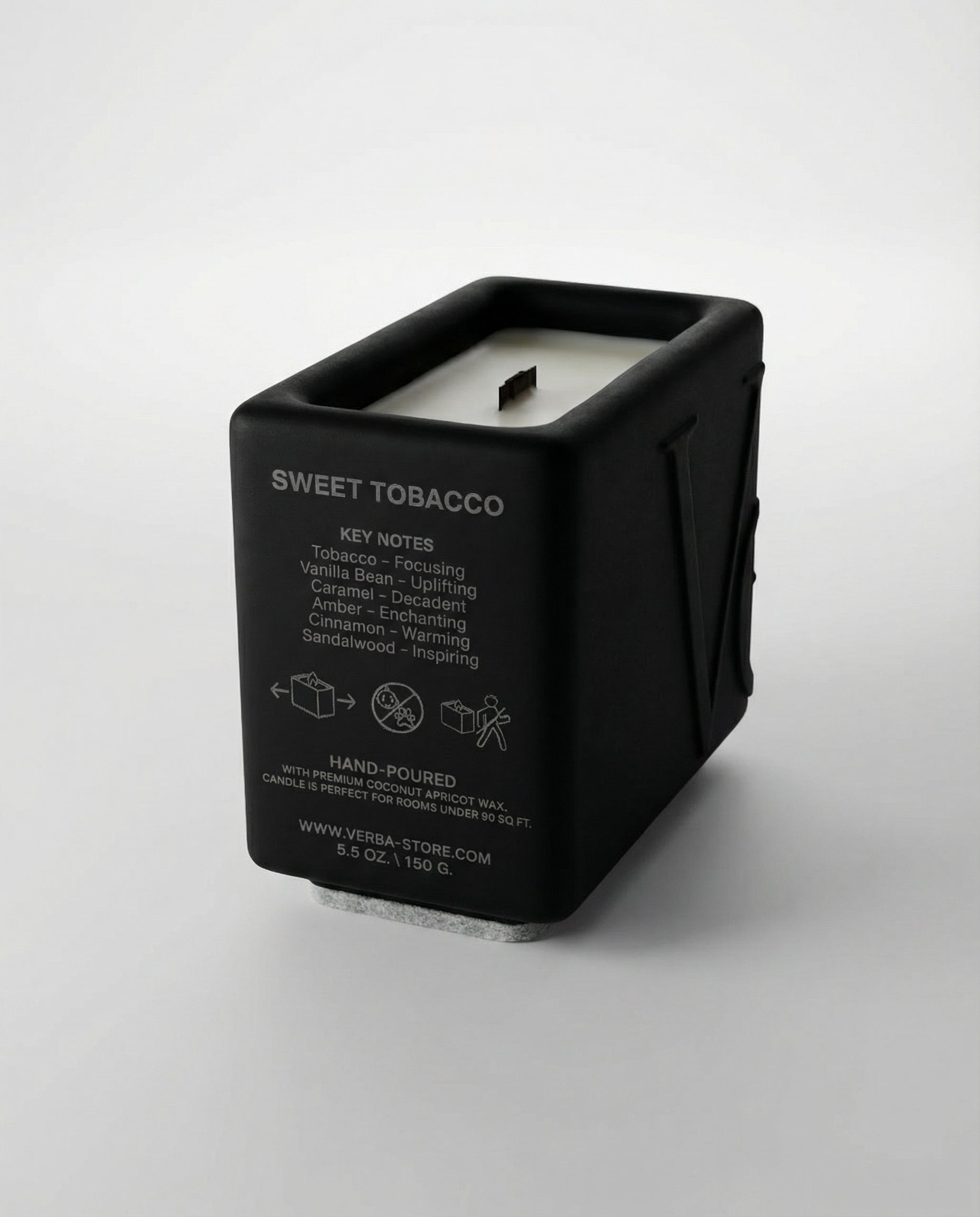 Niche scented tobacco and vanilla wooden wick candle coconut apricot wax – Verba Toronto